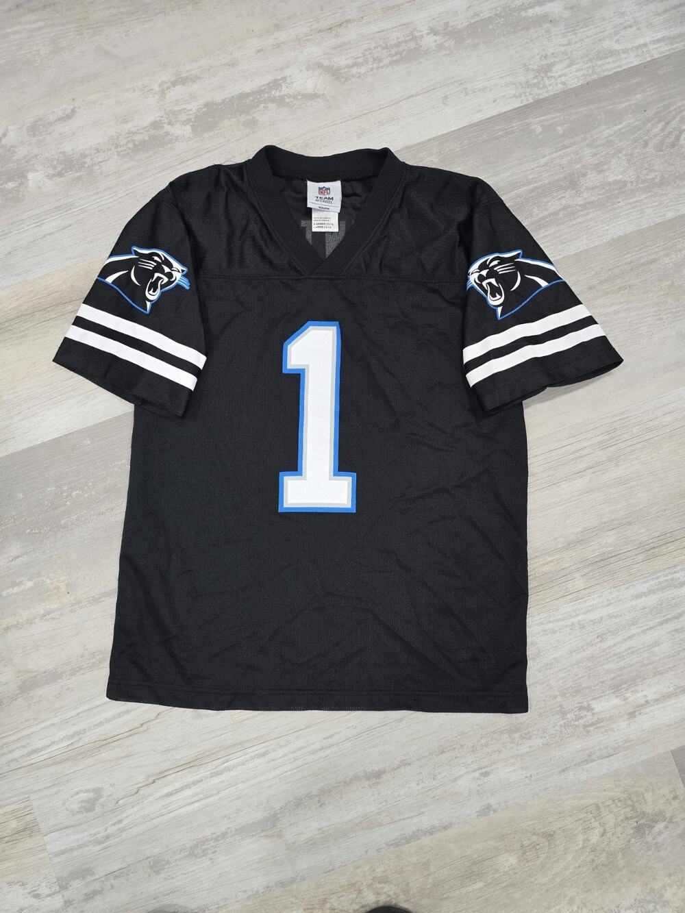 Cam Newton Carolina Panthers NFL Team Apparel Jersey Youth Large Black